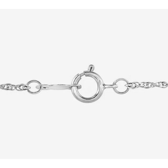 NWT White Sapphire Earrings Necklace Sterling Silver Gift Set $124 MSRP - Picture 6 of 11